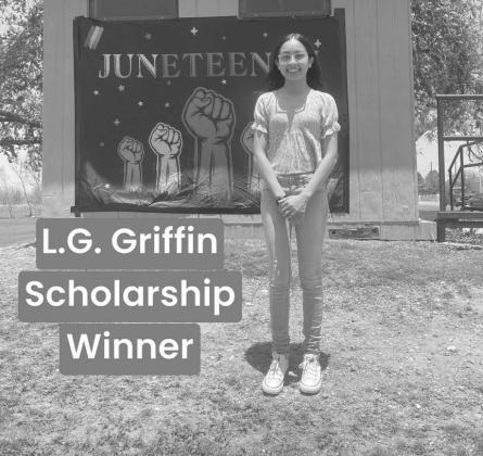 L.G. GRIFFIN SCHOLORSHIP WINNER - Denise Larrera was presented the 2024 L.G. Griffin Scholorship this past weekend at the 34th Annual Juneteenth Celebration event in Levelland. (Submitted Photo)