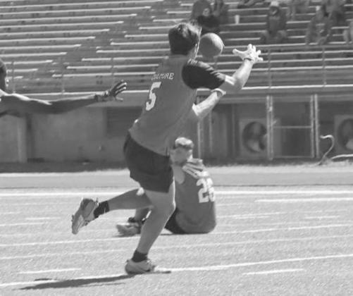 SEPARATION - Levelland Lobo Gage Potter was able to outrun the Estacado defender during the team’s 7 on 7 game this Monday in Lubbock. (Staff photo by Aalijah Soliz)