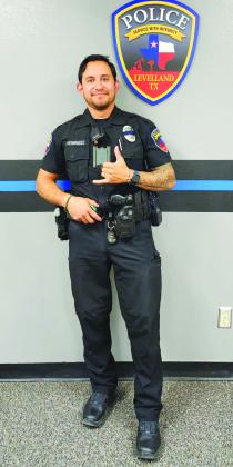 A NEW UNIFORM - Levelland Police Officer John Hernandez is one of the newer officers to join the department. Before jumping on board with the Levelland PD, Hernandez worked for Brownfield PD coming straight out of the SPC Police Academy in 2019. A four year army veteran, Hernandez is a part of military household that saw his father in the marine corp before pursuing a career in law enforcement and having two sister in the Navy. (Staff Photo by Dom Puente)