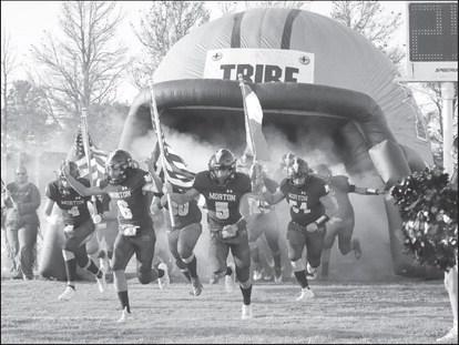 RUN-OUT - The Morton Indians ran out of their tunnel last Friday night for their homecoming. The team lost their game 12-2, at home. (Staff photo by Aalijah Soliz)