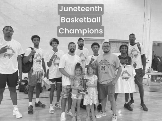 BASKETBALL CHAMPIONS - This team went undefeated this past weekend to win the tournament during the 34th Annual Juneteenth Celebration held at L.G. Griffin park in Levelland. The basketball tournment is one of the highlights of all the activites held throughtout the weekend. (Submitted Photo)